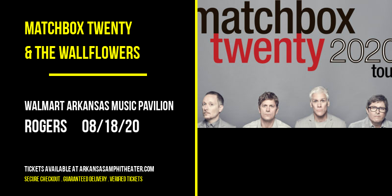 Matchbox Twenty & The Wallflowers at Walmart Arkansas Music Pavilion tickets Matchbox Twenty & The Wallflowers at Walmart Arkansas Music Pavilion