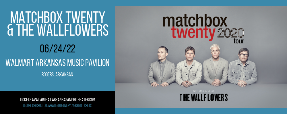Matchbox Twenty & The Wallflowers at Walmart Arkansas Music Pavilion tickets Matchbox Twenty & The Wallflowers at Walmart Arkansas Music Pavilion