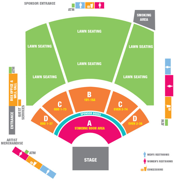 walmart arkansas music pavilion seating chart