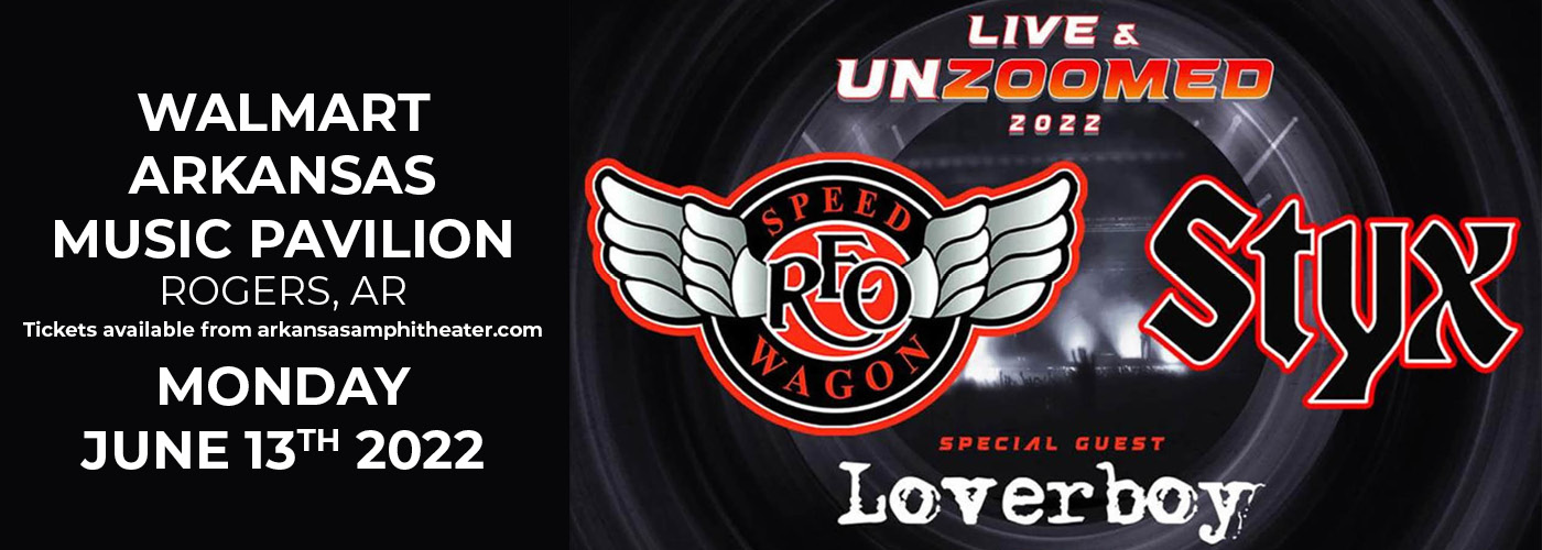 REO Speedwagon and Styx: Live and Unzoomed 2022 Tour at Walmart Arkansas Music Pavilion