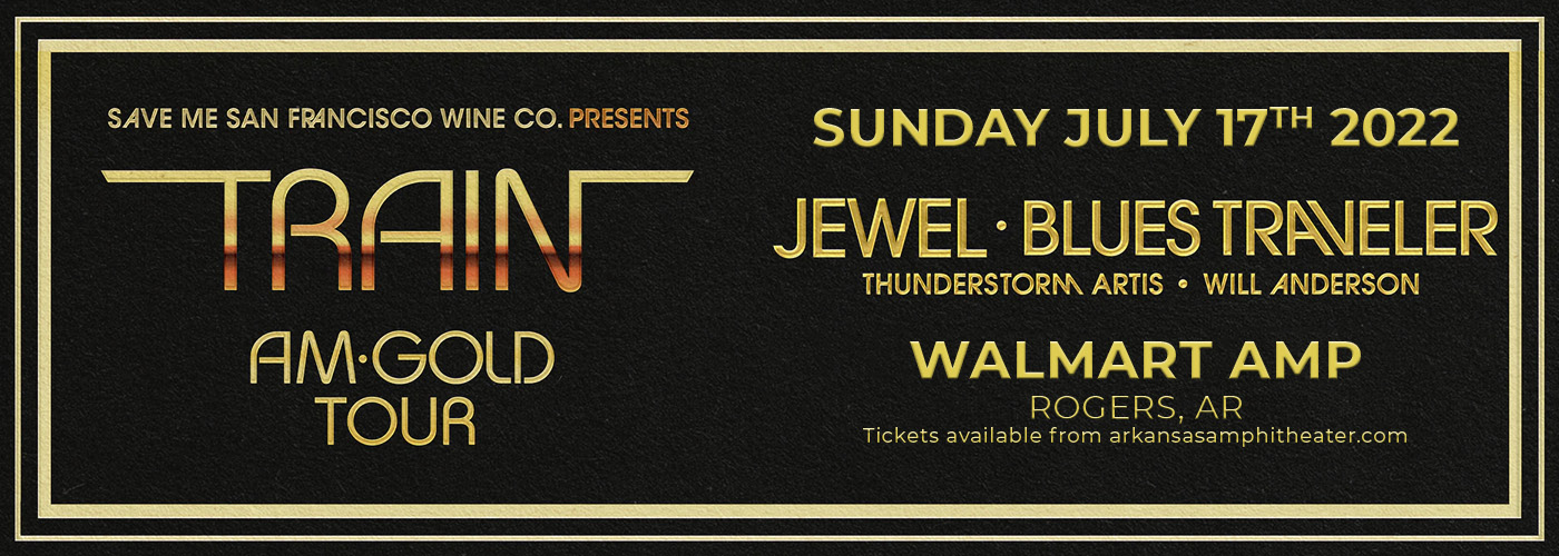 Train: AM Gold Tour with Jewel & Blues Traveler at Walmart Arkansas Music Pavilion tickets Train: AM Gold Tour with Jewel & Blues Traveler at Walmart Arkansas Music Pavilion