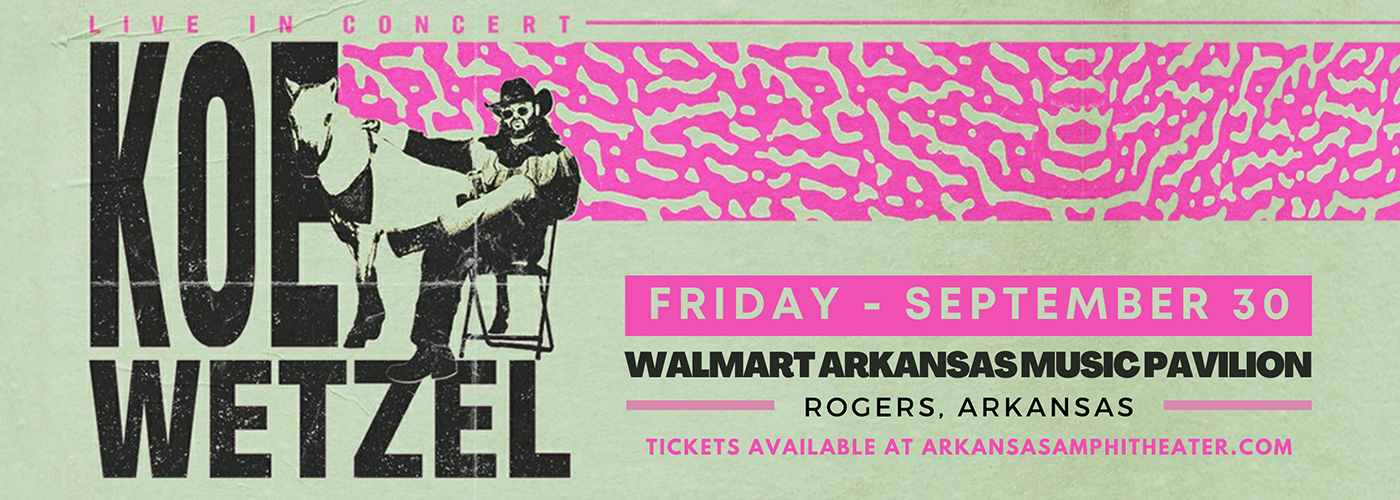 Koe Wetzel at Walmart Arkansas Music Pavilion